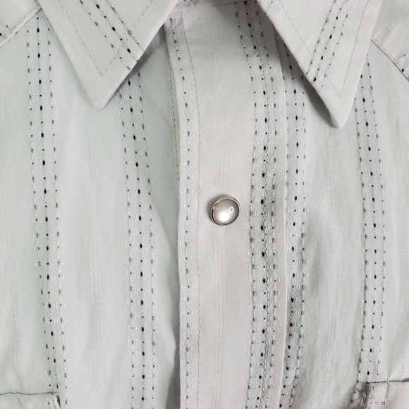 Vintage Panhandle Slim Mens Size 18 x 36 Button Down Western Shirt Pearl Snaps - Picture 5 of 12